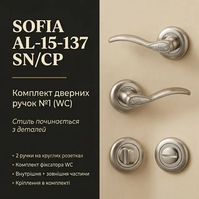 Ручки з фіксатором для ванної та спальн