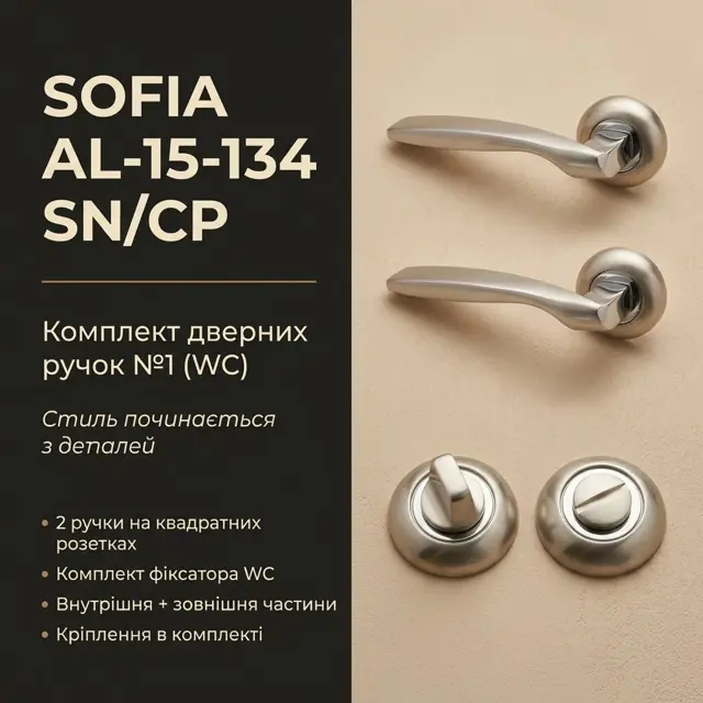 Ручки з фіксатором для ванної та спальн
