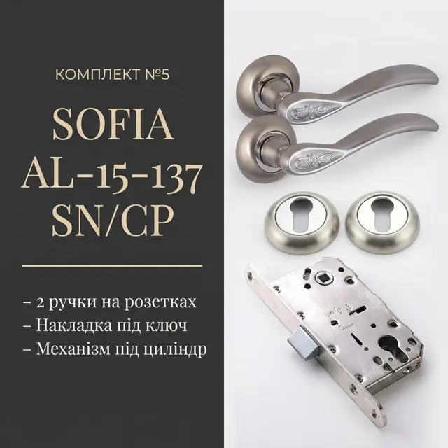 Механізм, накладки і кріплення в одній коробц