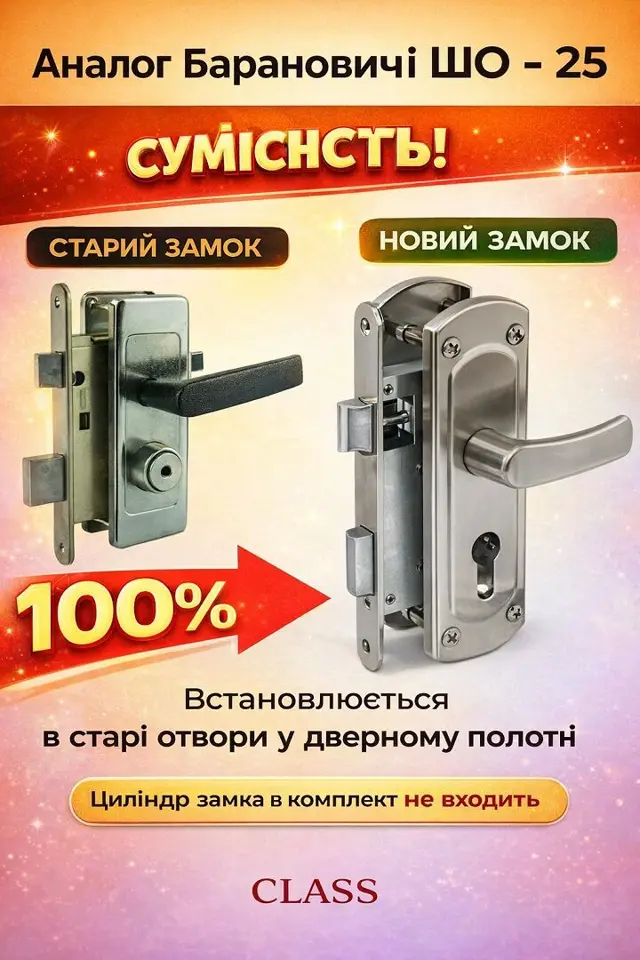 Замок, ручки і планки одним комплектом