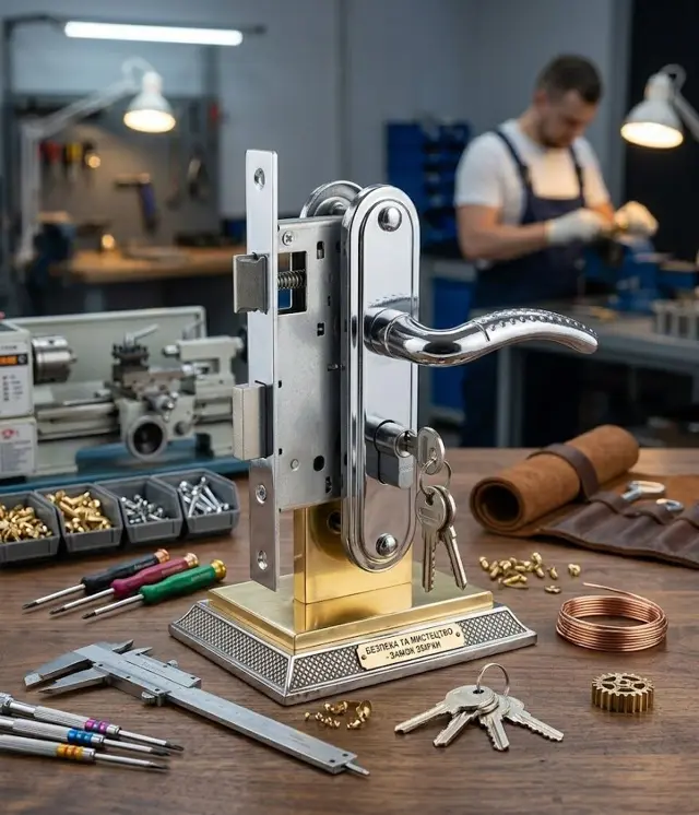 Замок, ручки і серцевина в одній коробц
