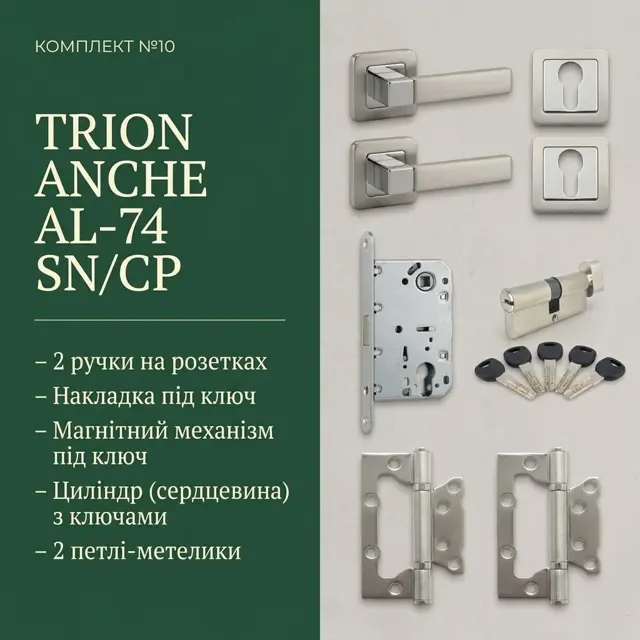 Фурнітура під ключ на одне полотно