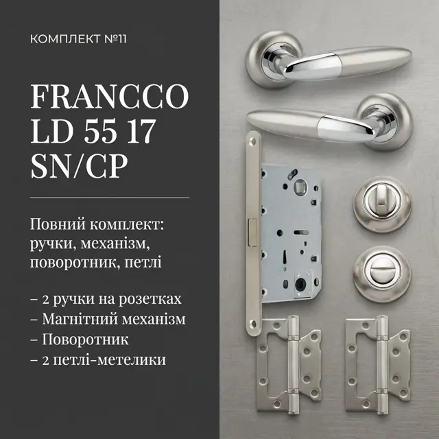 Уся фурнітура на двері одним набором