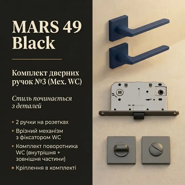 Ручки й механізм WC в одній коробц