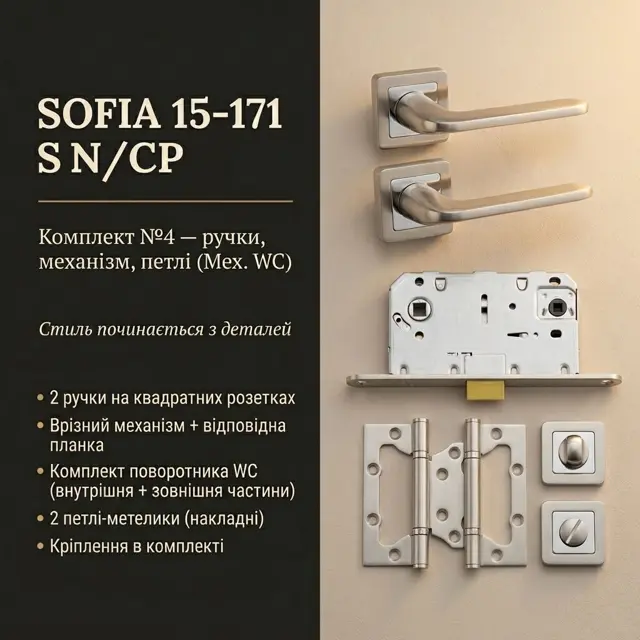 Усе для одних дверей в одній коробц