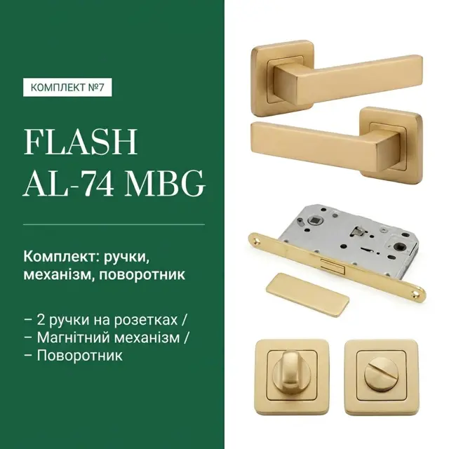Ручки з механізмом і фіксатором одним набором