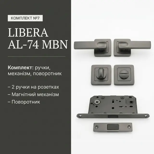 Набір фурнітури на двері під ключ