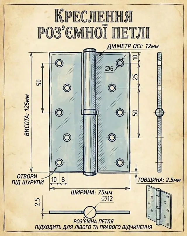 Висота карти 125 мм