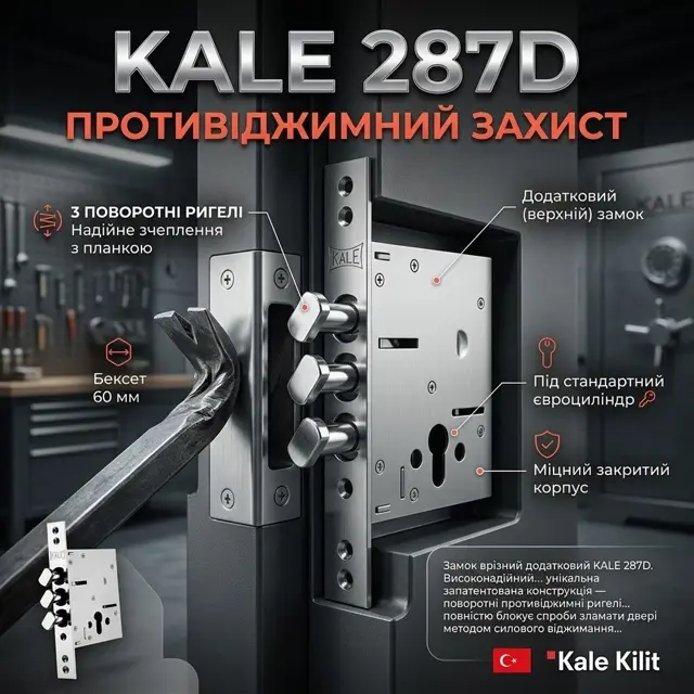 Три сталеві ригелі з вильотом 26 мм