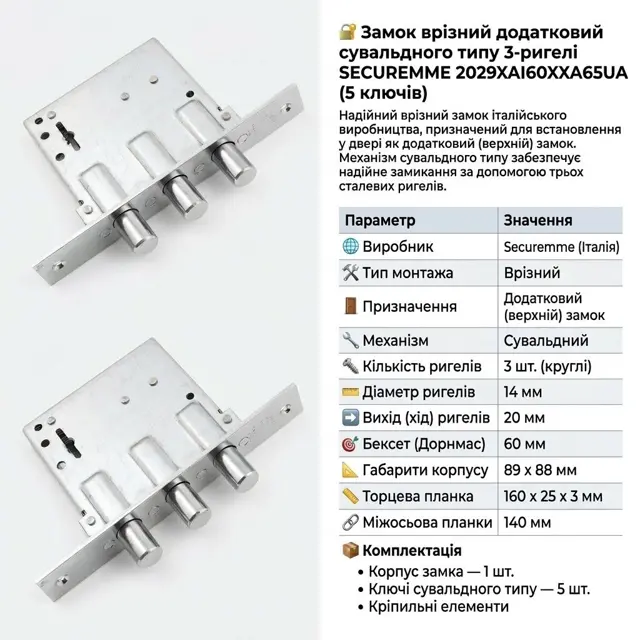 Сувальдний секрет без циліндра