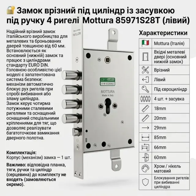 Кріплення для тяг: багатоточкове замикання