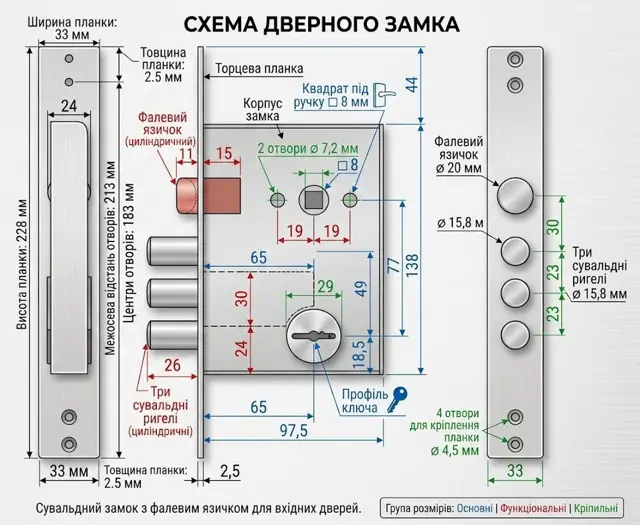 Сувальдний механізм без серцевини