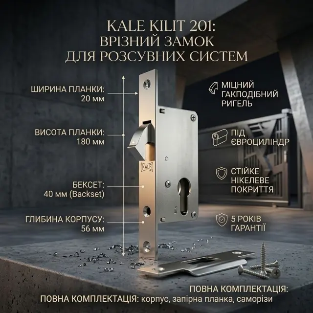 Гакоподібний ригель для розсувної стулки