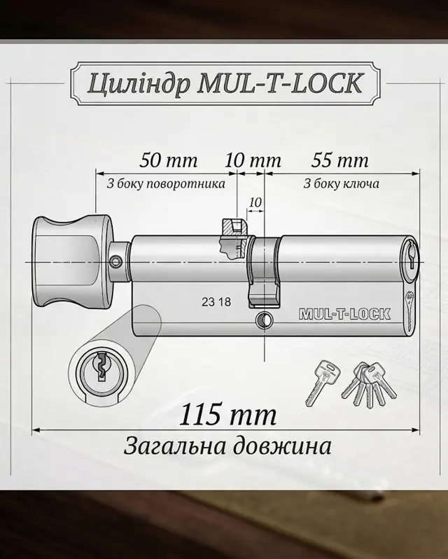 Гвинт М5×65 і кольорові вставки в комплект