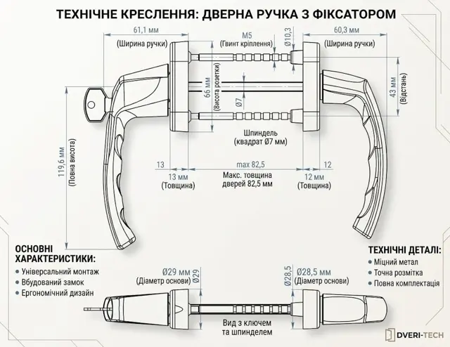 Фурнітура для балконних ПВХ дверей