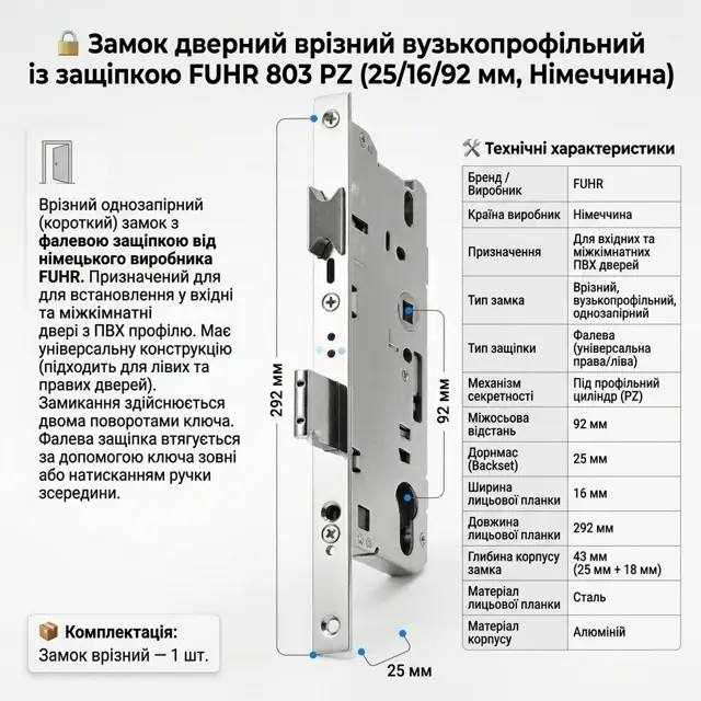 Сталева планка, алюмінієвий корпус, німецька точність
