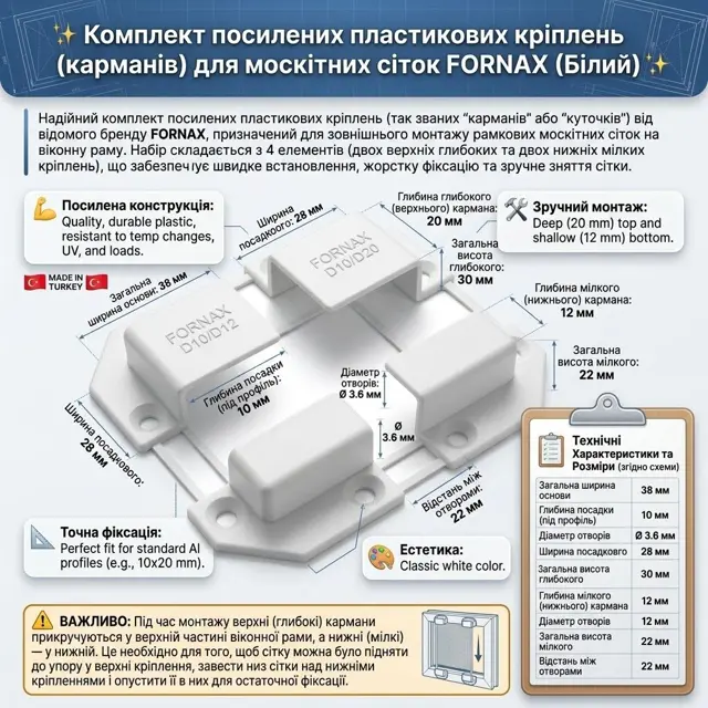 Відомі розміри кріплення