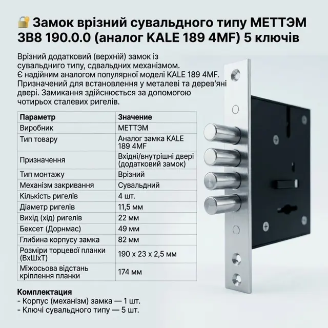 Бексет 49 мм — під вузькі та дерев'яні полотна