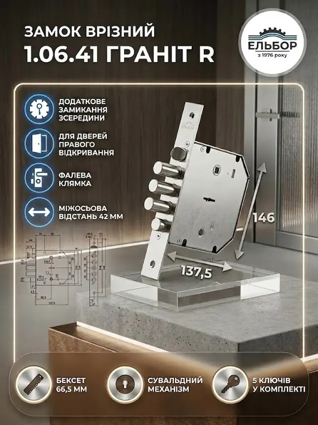 Клямка під натискну ручку