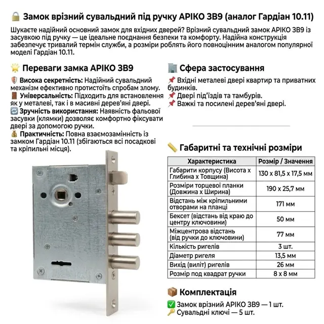 Сувальдний ключ сейфового типу