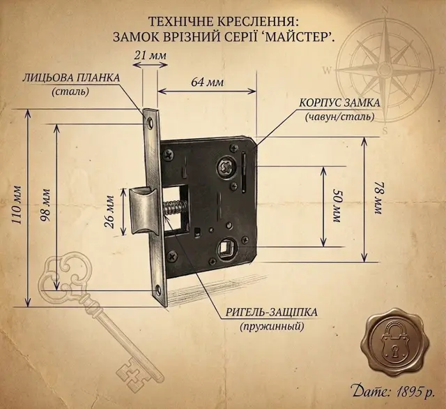 Бексет 45 мм і корпус 80 × 65 мм