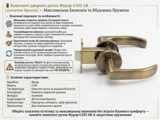 Механізм і накладки — окремо