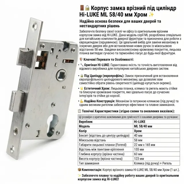 Клямка під ручку плюс ригель