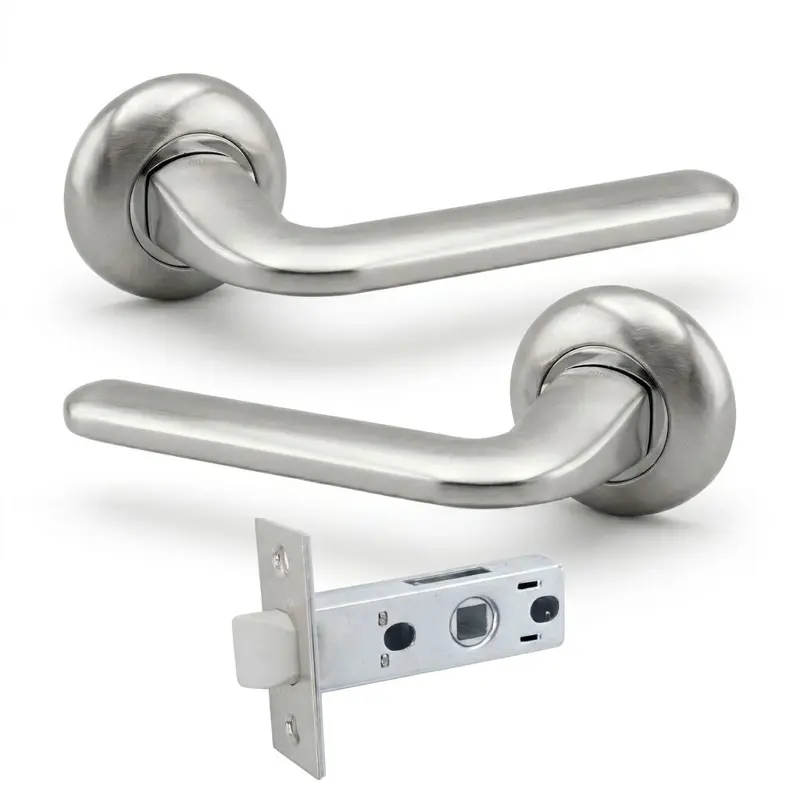 Комплект дверних ручок TRION STRONG 17 SN/CP — №6 (Засувка)