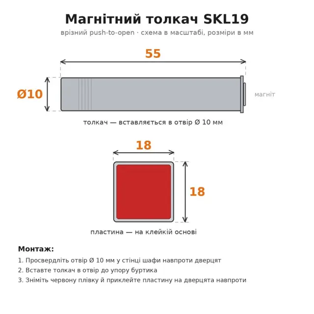 Для міжкімнатних та дерев'яних дверей