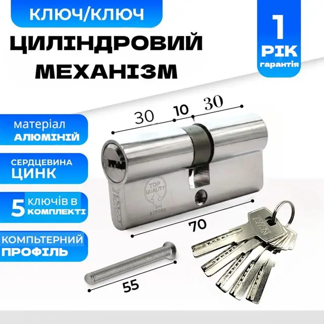 Ключ-ключ для дверей зі склом і хвірток