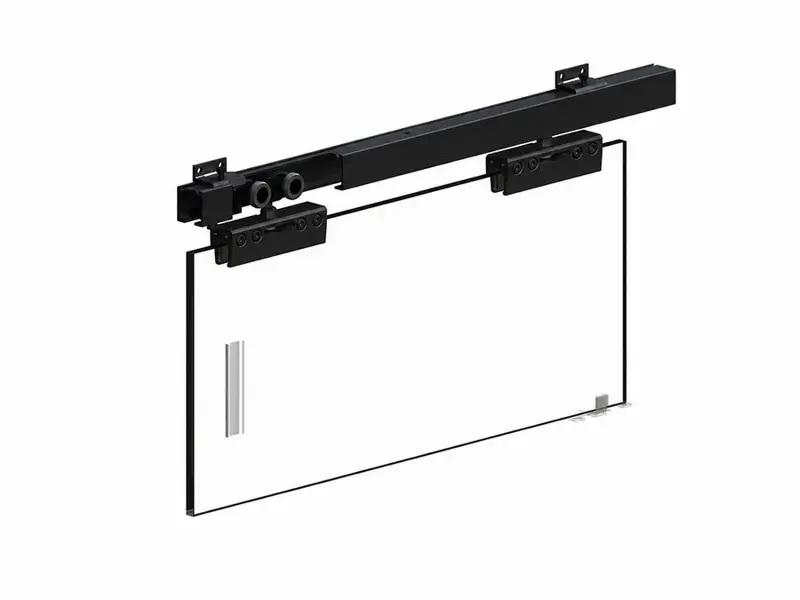 Valcomp Herkules GLASS HG20C Комплект розсувної системи для скляних дверей до 1040 мм/100 кг ЧОРНА