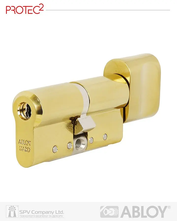 Циліндр ABLOY PROTEC2 HARD 63 мм (32Hx31T) · ключ-тумблер (T — сторона поворотника) · поворотник PG