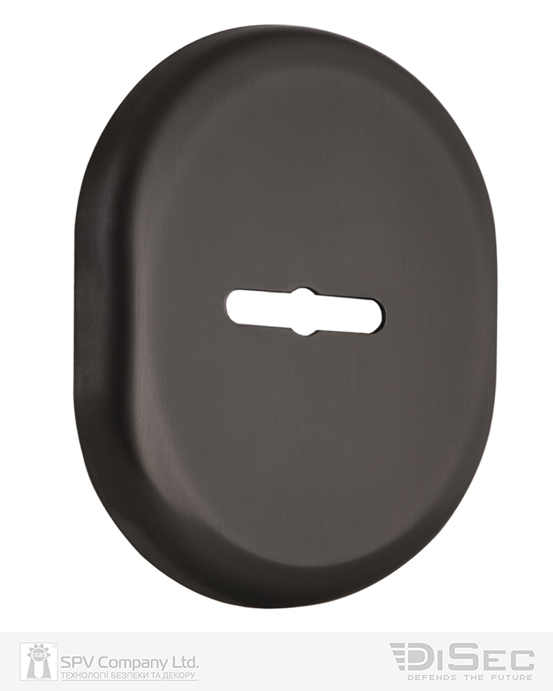 Броненакладка DISEC KT3838 MATRIX OVAL Хром_чорний_матовий