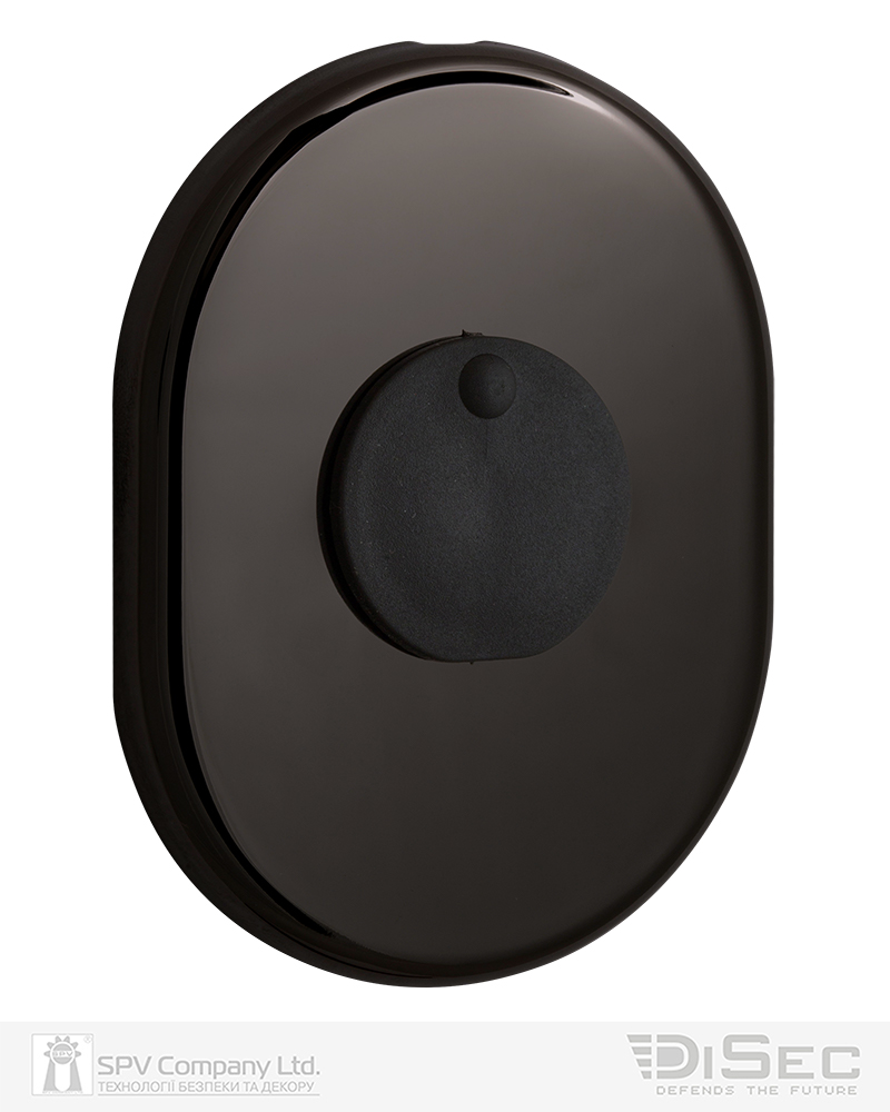 Броненакладка DISEC KT088 MATRIX OVAL Хром_чорний