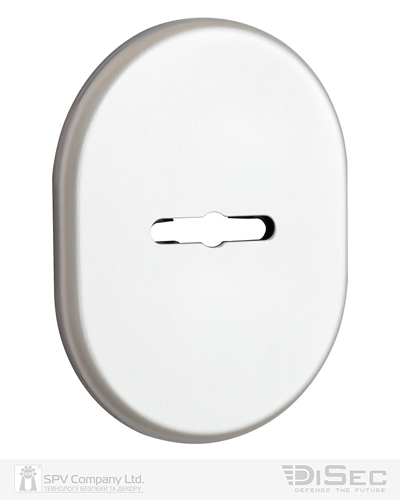 Броненакладка DISEC KT037 MATRIX OVAL Нікель_сатин