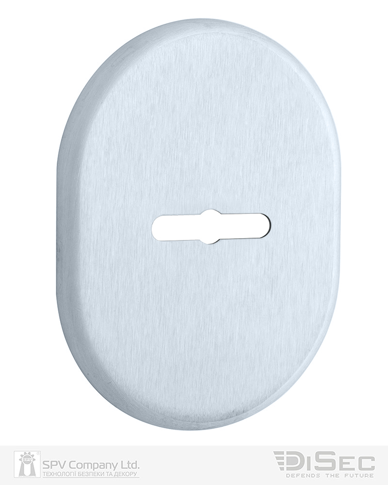 Броненакладка DISEC KT037 MATRIX OVAL Хром_мат
