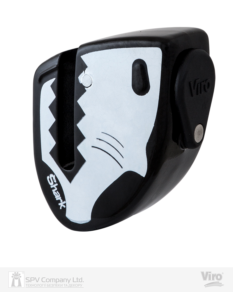 Замок VIRO MOTO SHARK BLACK/WHITE 2KEY