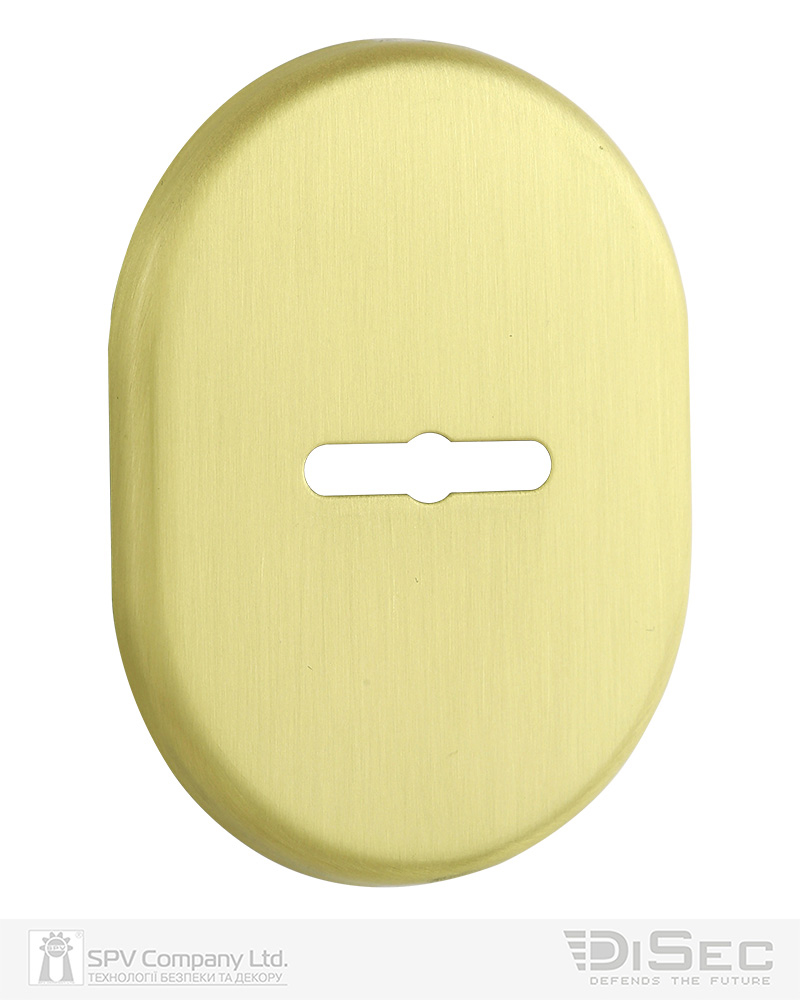 Броненакладка DISEC KT037 MATRIX OVAL Латунь_мат