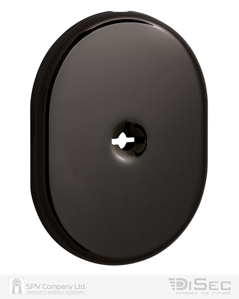 Броненакладка DISEC KT2112 OMEGA OVAL Хром_чорний