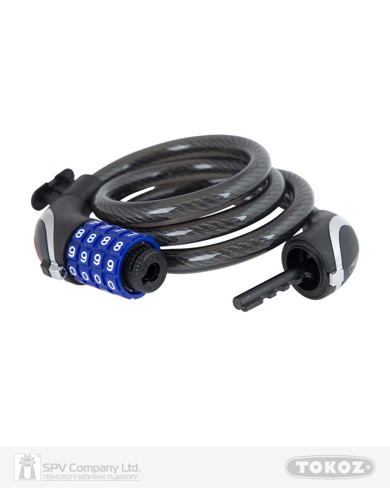 Замок TOKOZ MOTO BLACK кодовий з