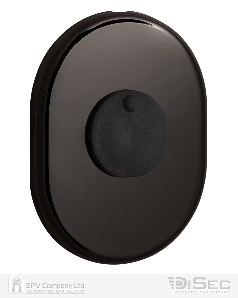 Броненакладка DISEC KT2140 OMEGA OVAL Хром_чорний