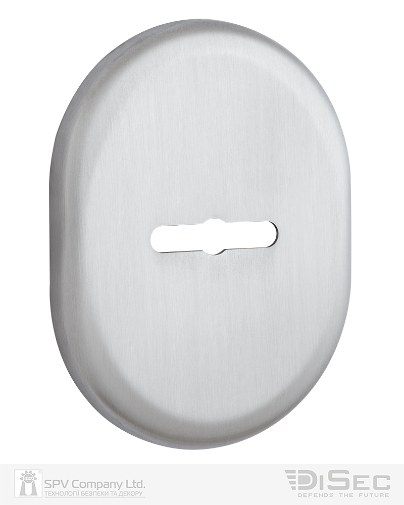 Броненакладка DISEC KT3838 MATRIX OVAL Нерж.сталь_мат