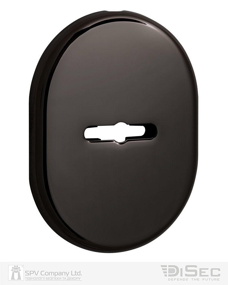 Броненакладка DISEC KT037 MATRIX OVAL Хром_чорний